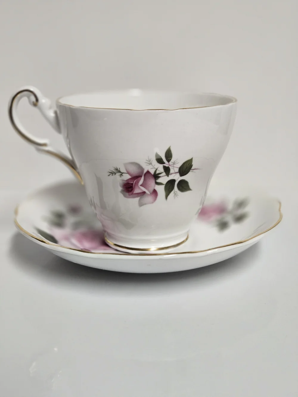Porcelain Regency Teacup and Saucer Set